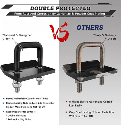Heavy-Duty Anti-Rattle Hitch Clamp for 2.5" Receivers
