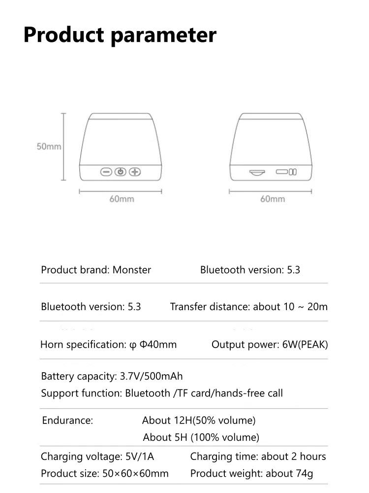 Magnetic Bluetooth Portable Speaker