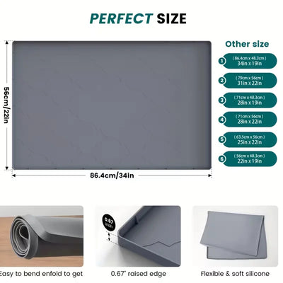 Silicone Multi-Size Under Sink Waterproof Drip Tray