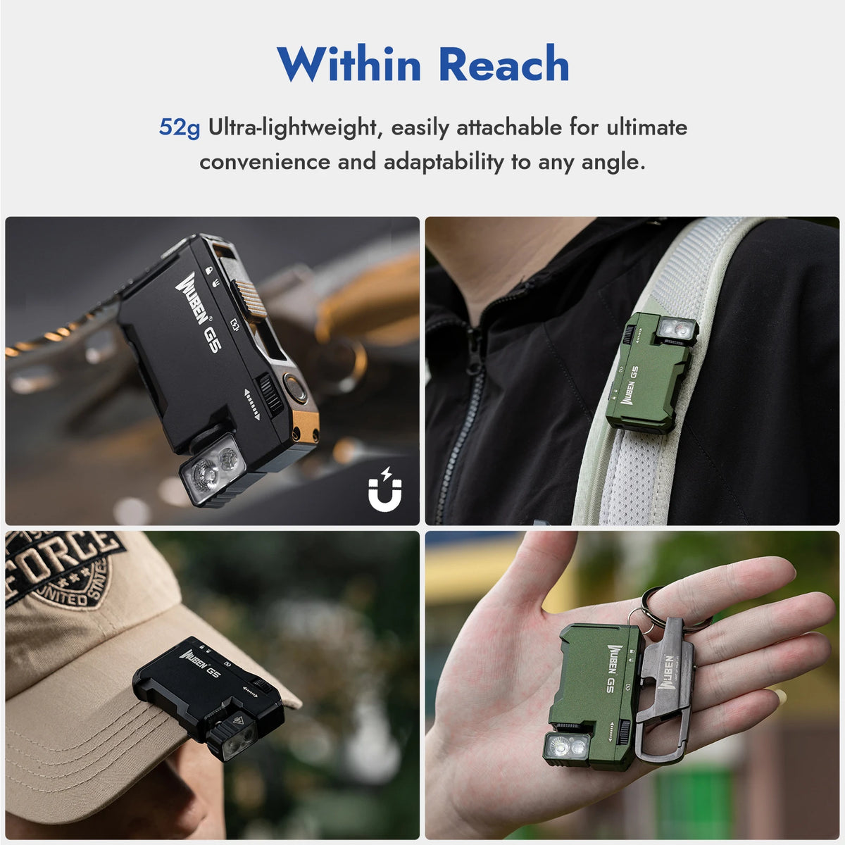 Multi-Color Magnetic EDC Keychain Flashlight