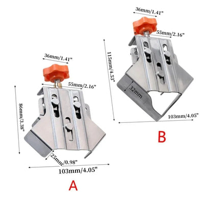 90-Degree Steel Corner Clamp with Adjustable Swing Jaw