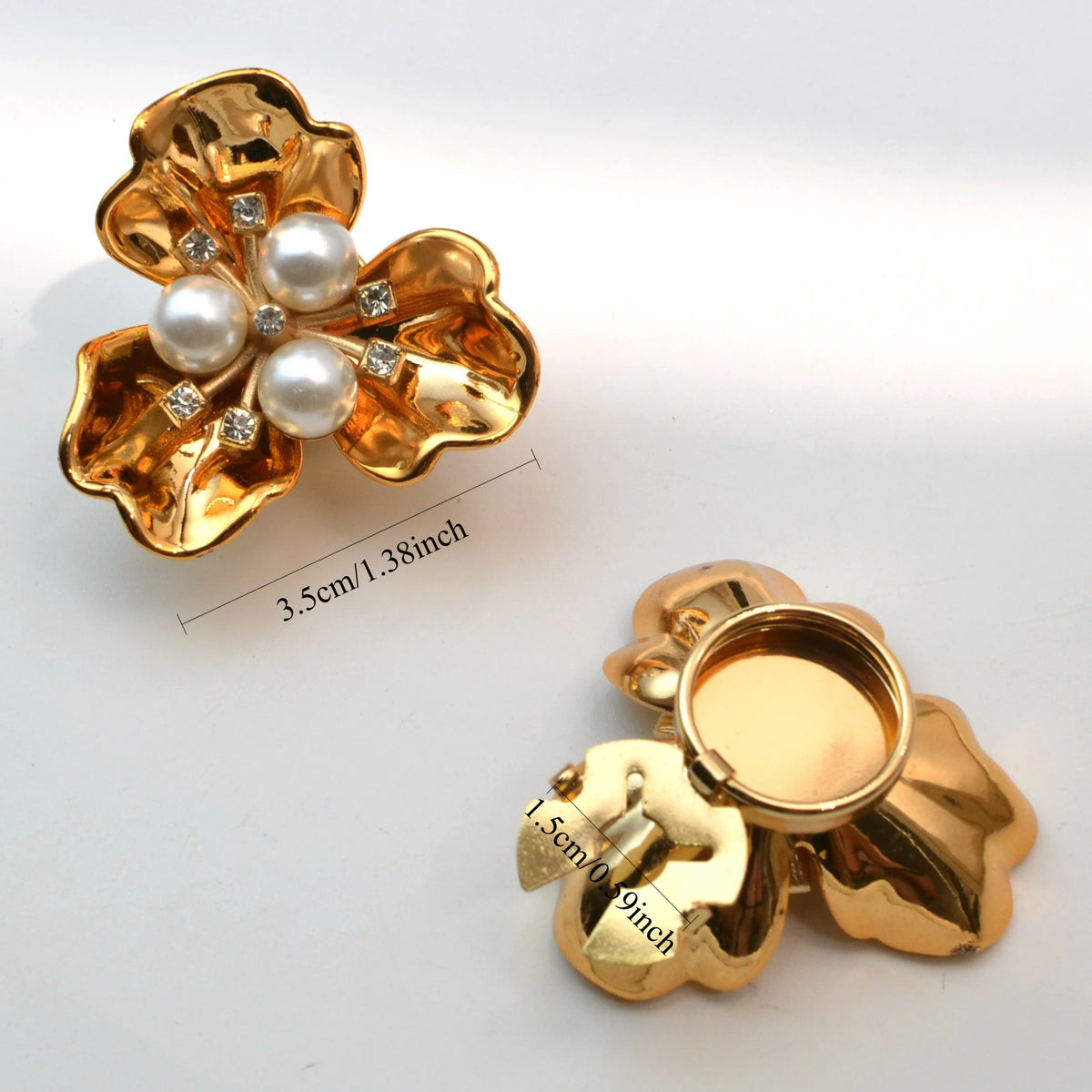 Elegant Flower Button Covers for Shirts & Blouses – 2PCS