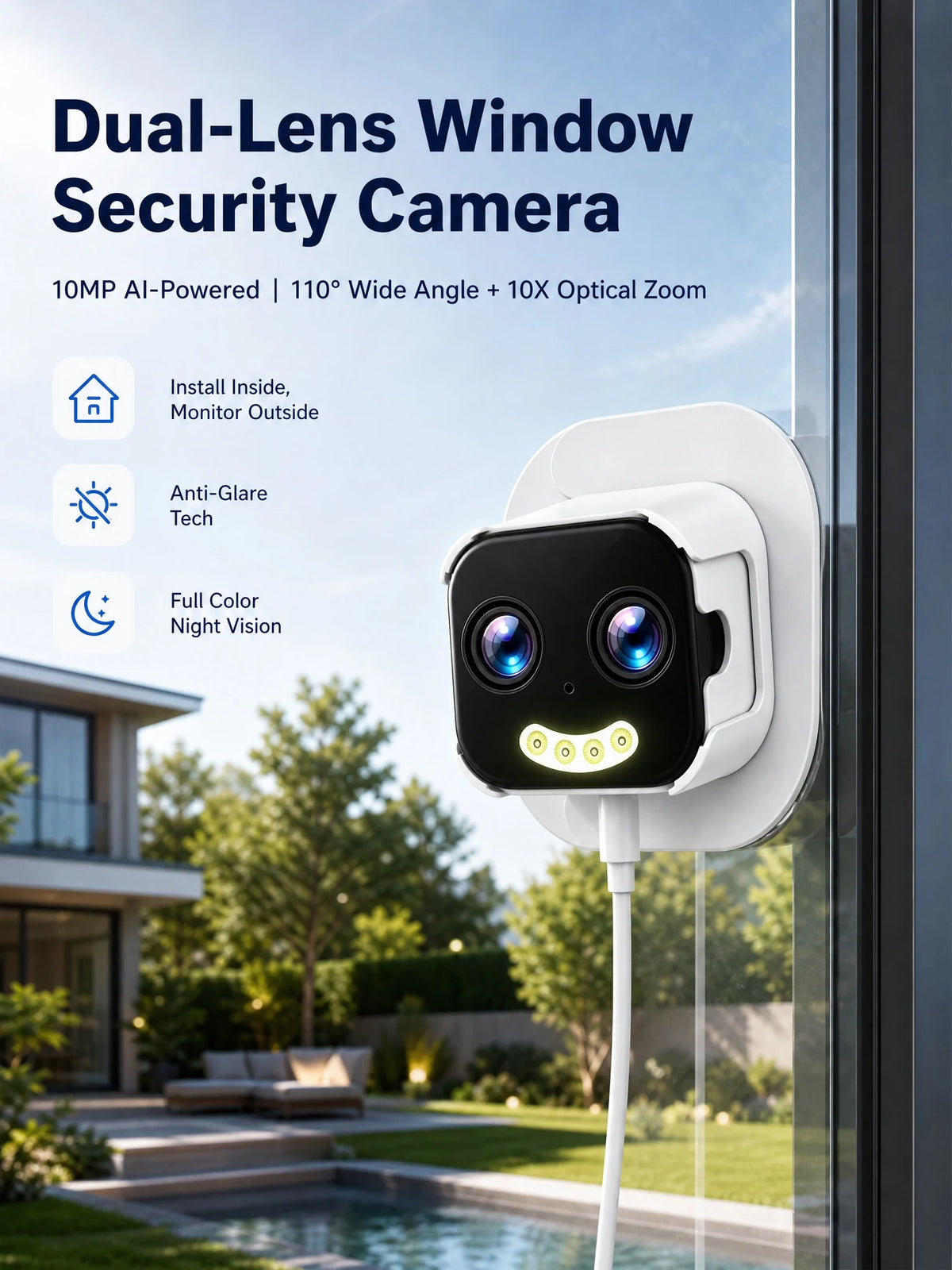 PRO 5MP Dual-Lens WiFi Security Camera with 10X Zoom