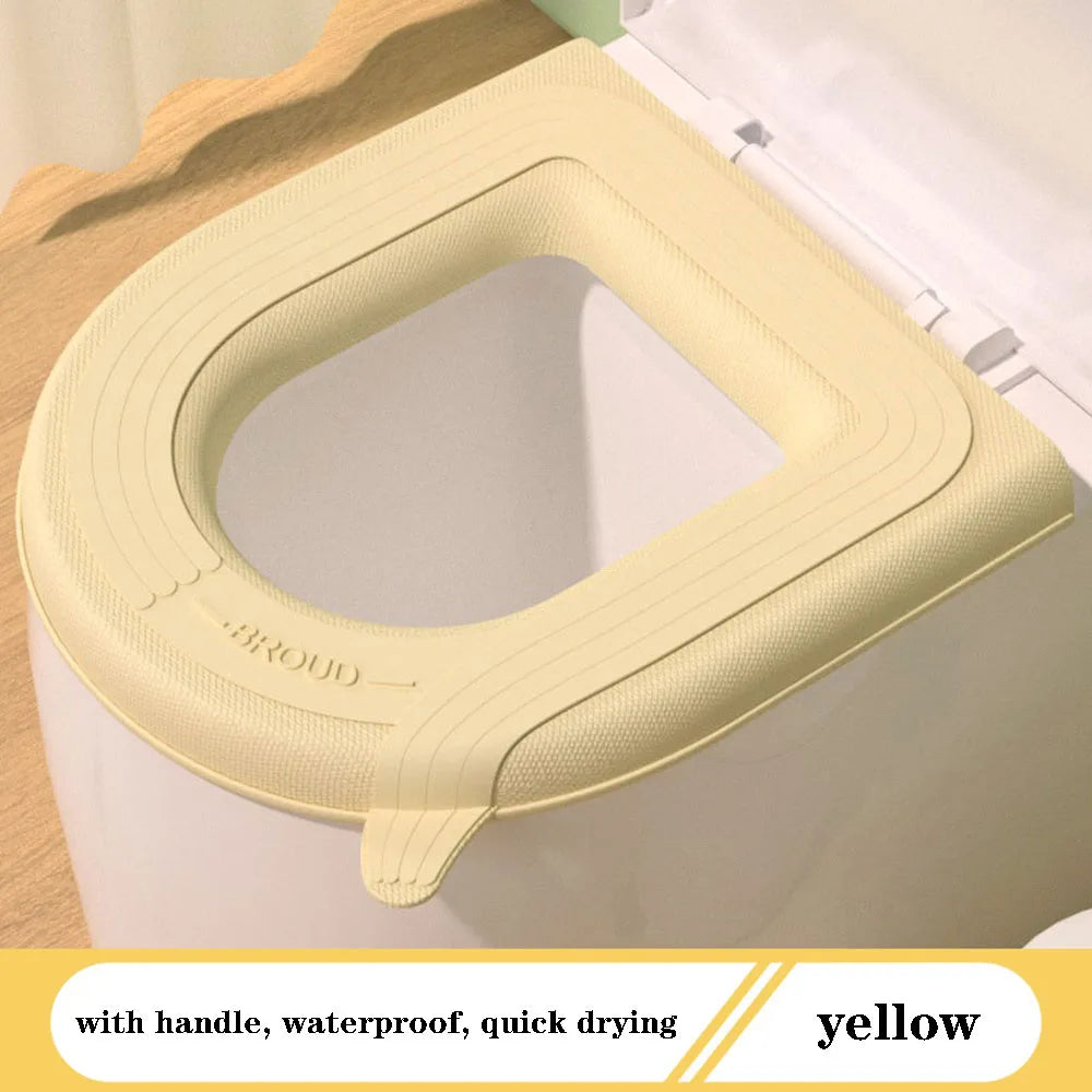 Soft Plush Toilet Seat Cover with Handle – Warm & Reusable