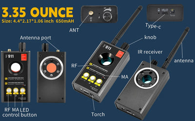 3-in-1 Hidden Camera & RF Signal Detector