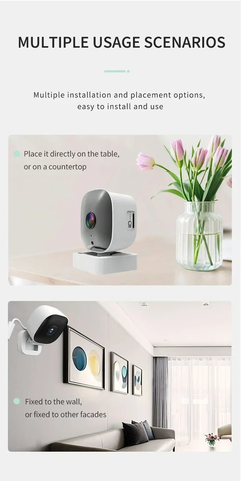 3MP Window WiFi Security Camera with Color Night Vision
