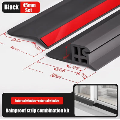 Aluminum Window Water Blocking Bar & Rain Deflector