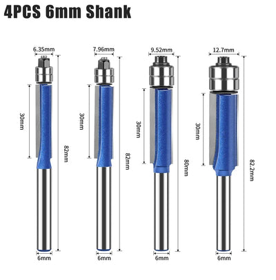 Flush Trim Router Bit with Dual Bearings