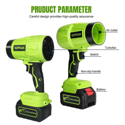 Cordless Turbo Air Blower 21V – High-Speed 180,000 RPM