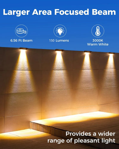 2 Pack Solar Wall Lights – 4 LED Outdoor