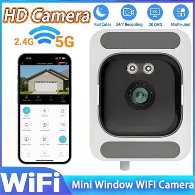 3MP Window WiFi Security Camera with Color Night Vision
