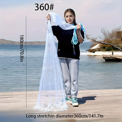 Easy-Throw Nylon Fishing Cast Net