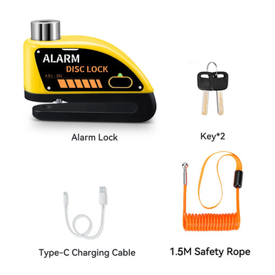 120dB Motorcycle Disc Brake Alarm Lock
