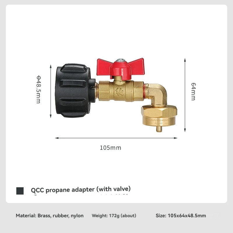 Propane Tank Refill Adapter with Gauge