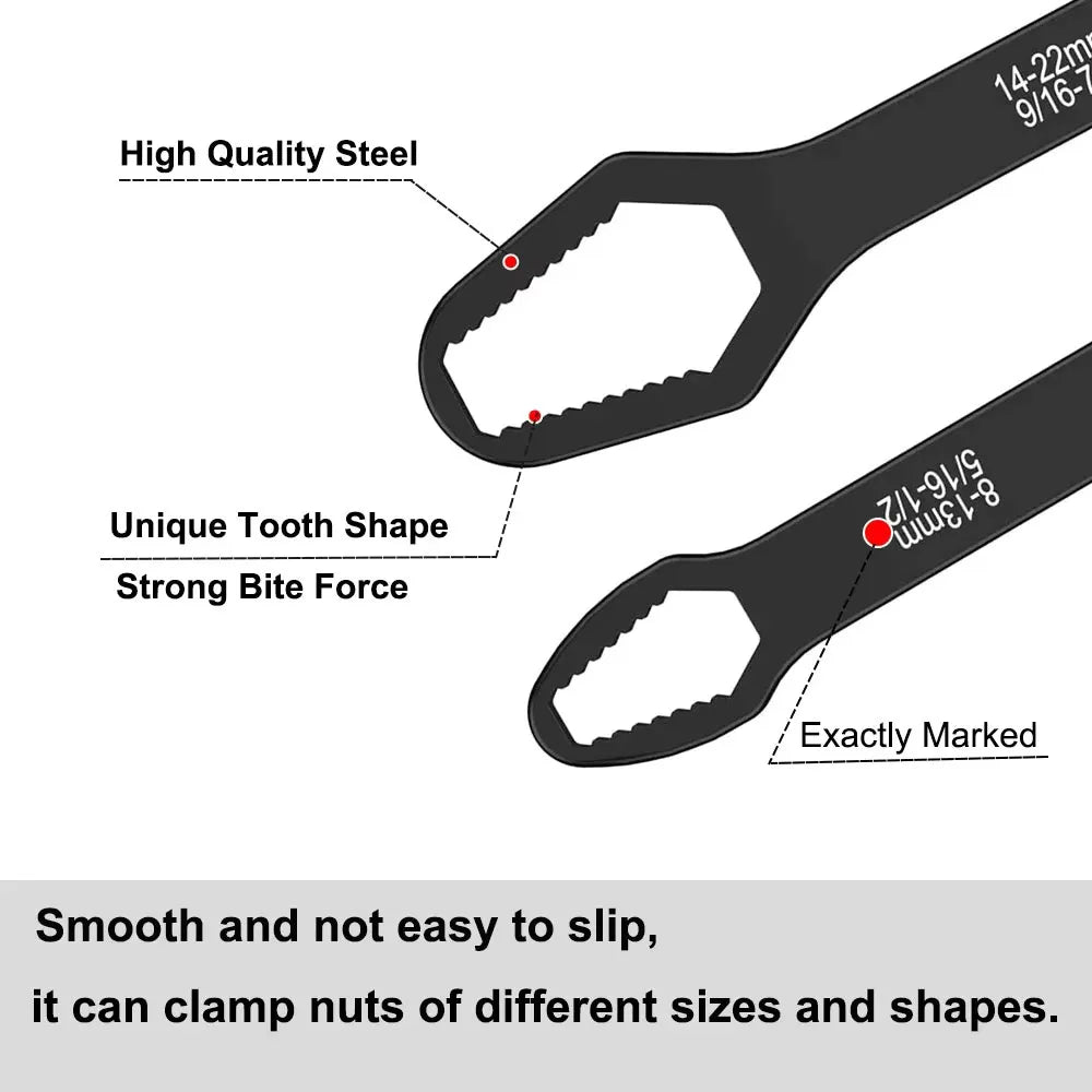 Universal Self-Adjusting Wrench (Double End)