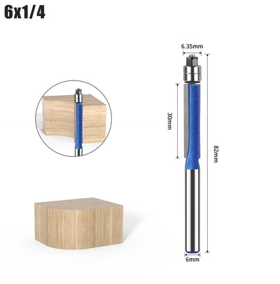Flush Trim Router Bit with Dual Bearings
