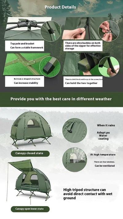 Ultra-Light Hiking Tent & Camping Cot Combo
