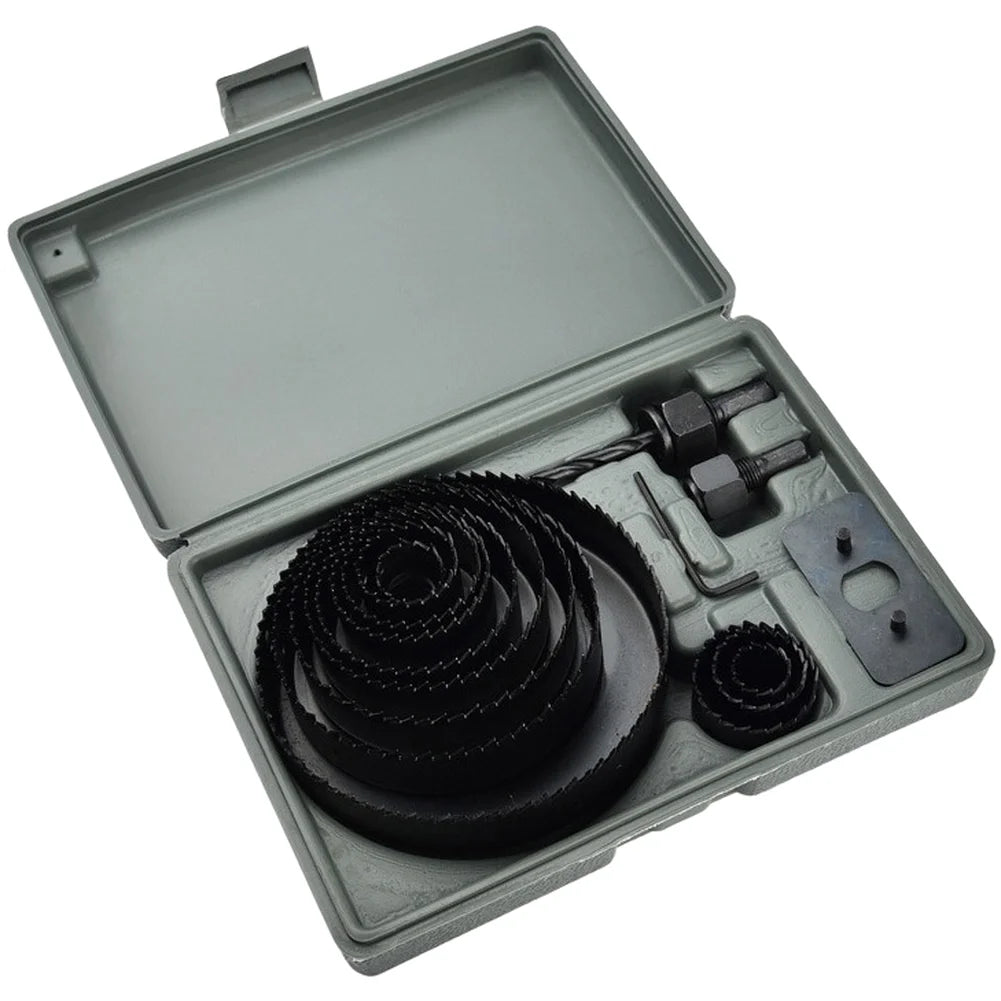 Carbon Steel Hole Saw Kit with Carrying Case (19mm–127mm)
