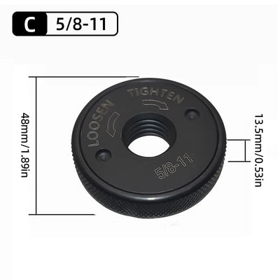 Quick-Lock Angle Grinder Nut for M10/M14 Grinders