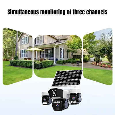 6MP Triple-Lens Solar PTZ Security Camera