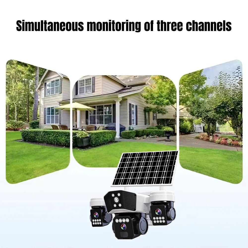 6MP Triple-Lens Solar PTZ Security Camera