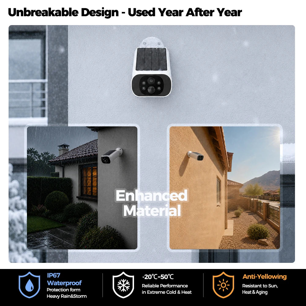2.5K Solar WiFi Outdoor Security Camera
