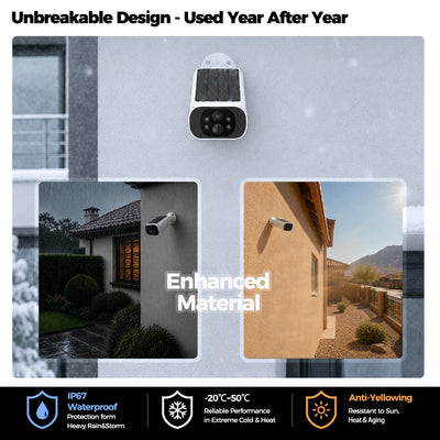 2.5K Solar WiFi Outdoor Security Camera