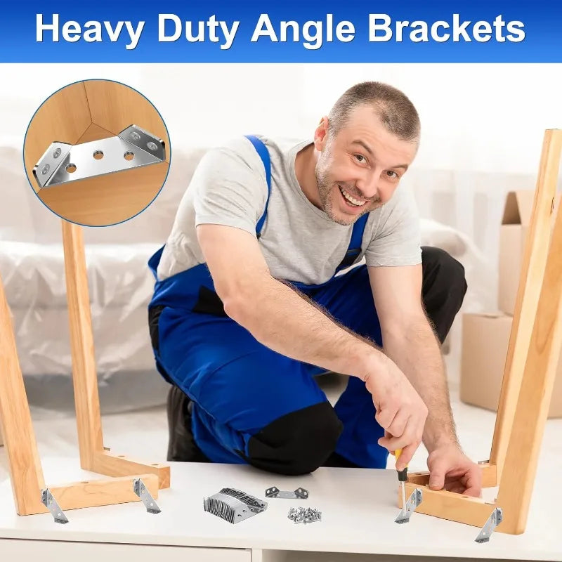 90° Corner Brackets with Screws