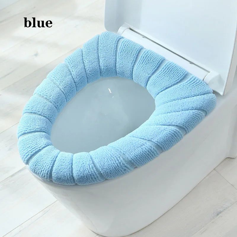 Soft Plush Toilet Seat Cover with Handle – Warm & Reusable