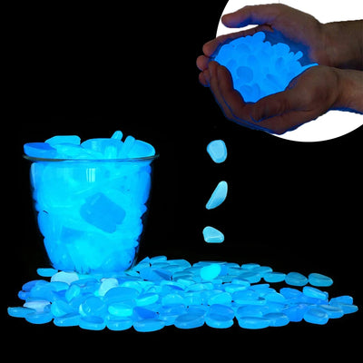 100Pcs Luminous Stones for Garden Path & Walkways