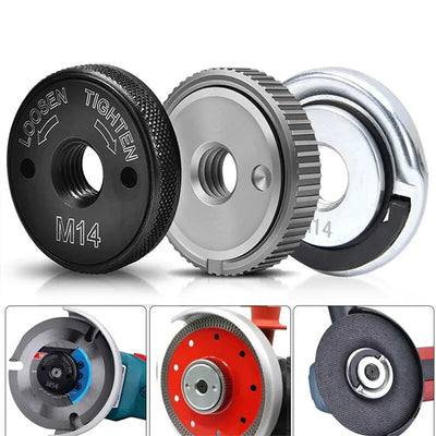 Quick-Lock Angle Grinder Nut for M10/M14 Grinders