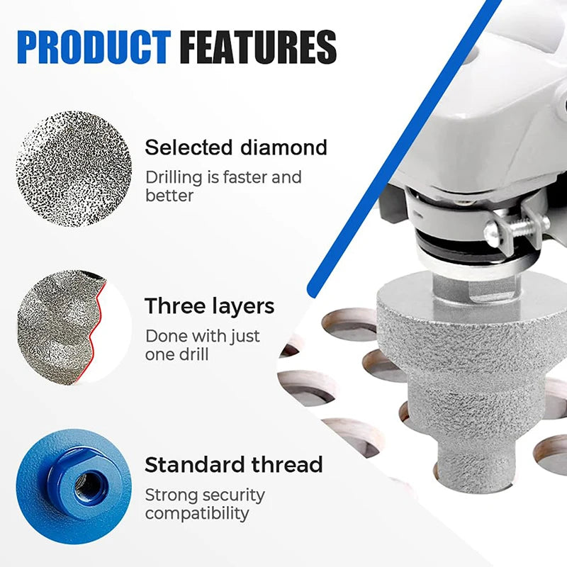 Diamond Step Drill Bit Set