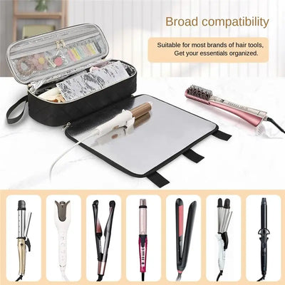 2-in-1 Foldable Hair Styling Tool Organizer & Travel Bag