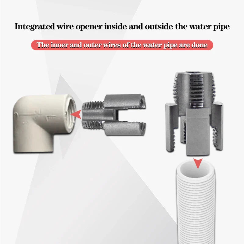 2 Pack PVC Pipe Threader 1/2 and 3/4