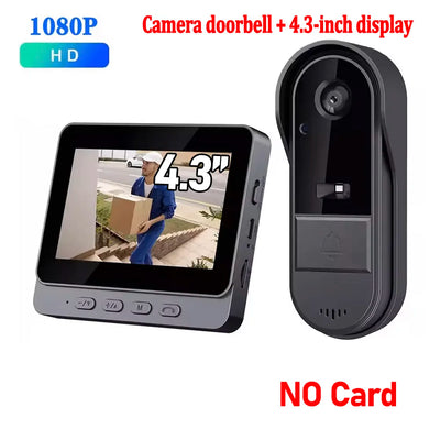 Wireless Video Doorbell with 4.3" Indoor Monitor