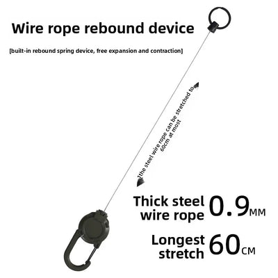 Retractable Steel Keychain