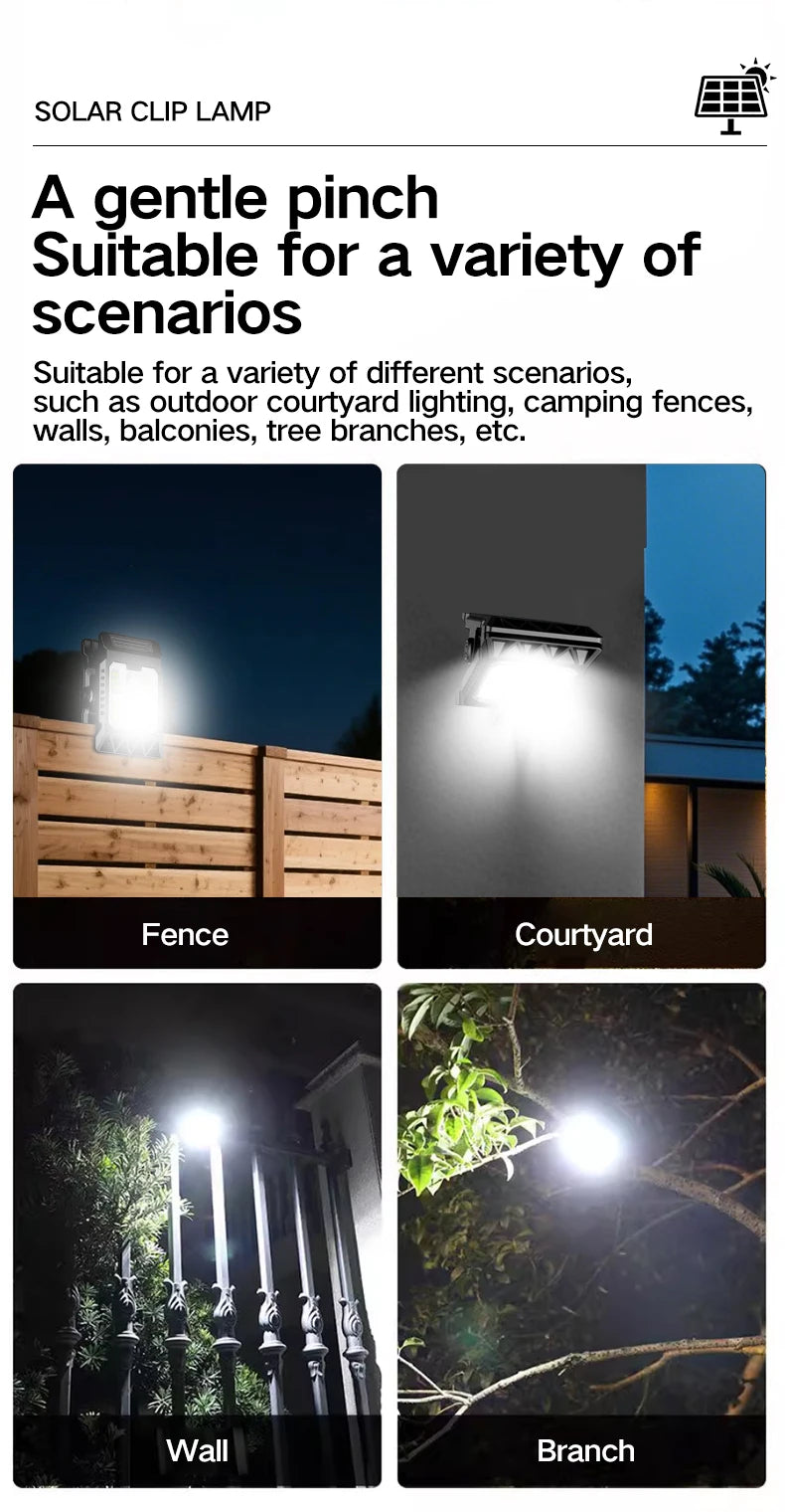 Solar Motion Sensor Clip-On Garden Light