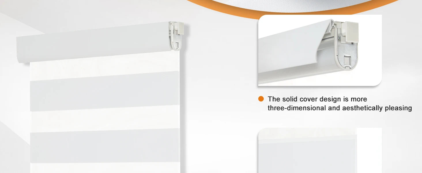 No-Drill Cordless Zebra Blinds