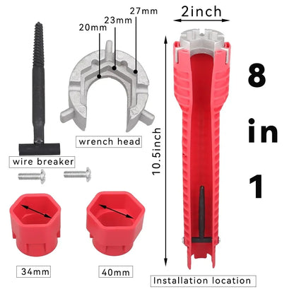 8-in-1 Sink Faucet Wrench