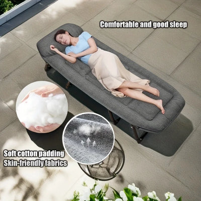 Heavy-Duty Folding Bed with Mattress