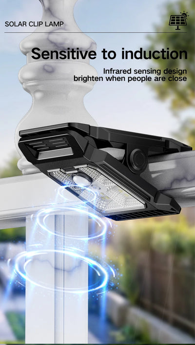 Solar Motion Sensor Clip-On Garden Light