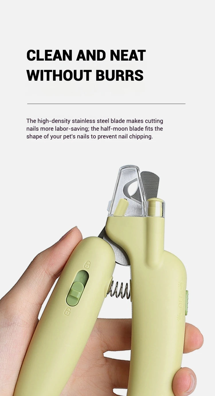 LED Pet Nail Clipper with Safety Guard