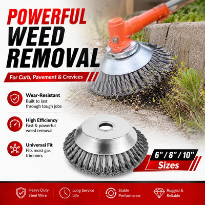6/8/10 Inch Steel Wire Weed Trimmer Head