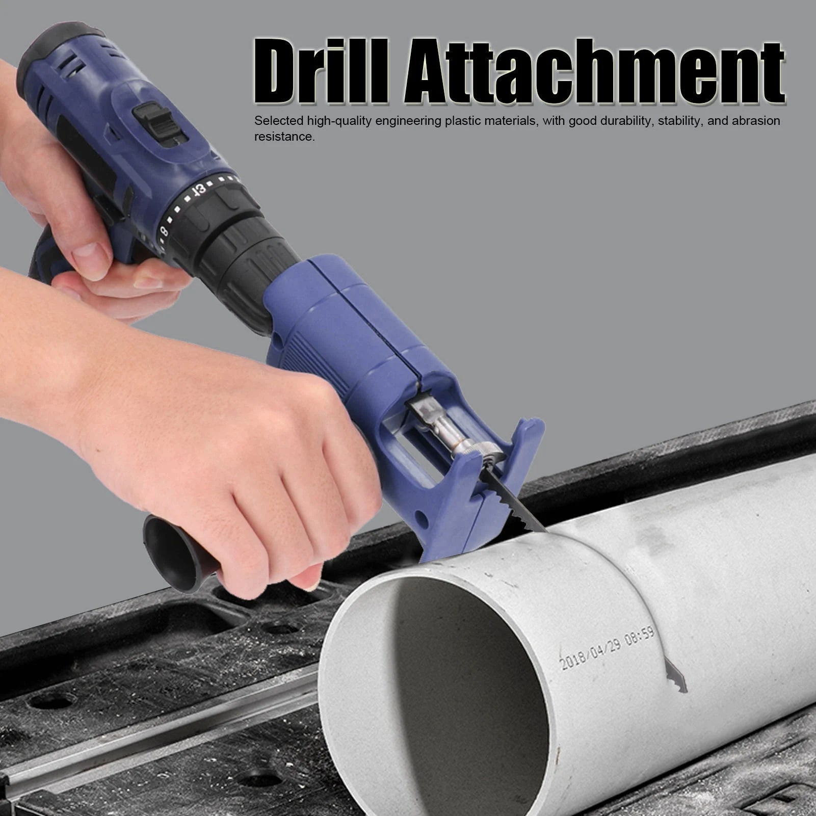 Electric Drill to Reciprocating Saw Adapter Attachment