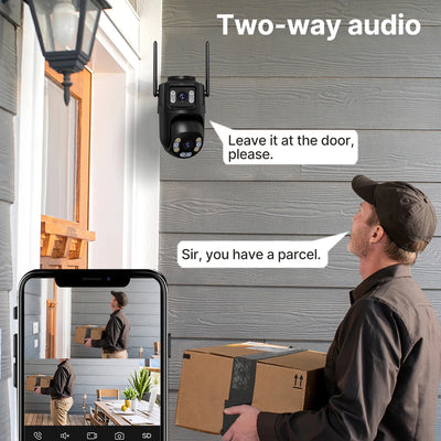 8MP Dual-Lens Outdoor PTZ WiFi Security Camera