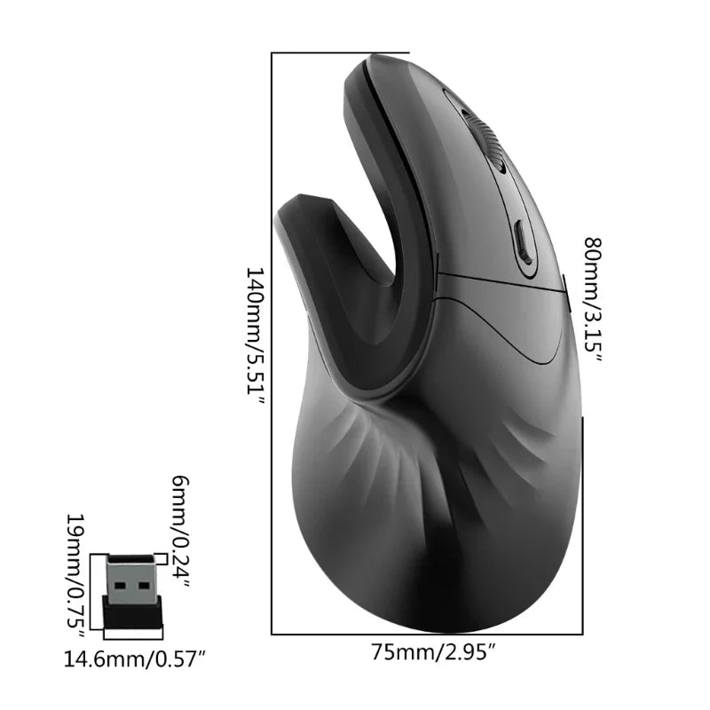 Ergonomic Vertical Silent Mouse