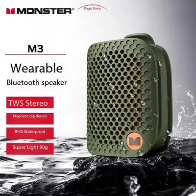 M3 Magnetic Clip-On Wearable Bluetooth 5.4 Speaker