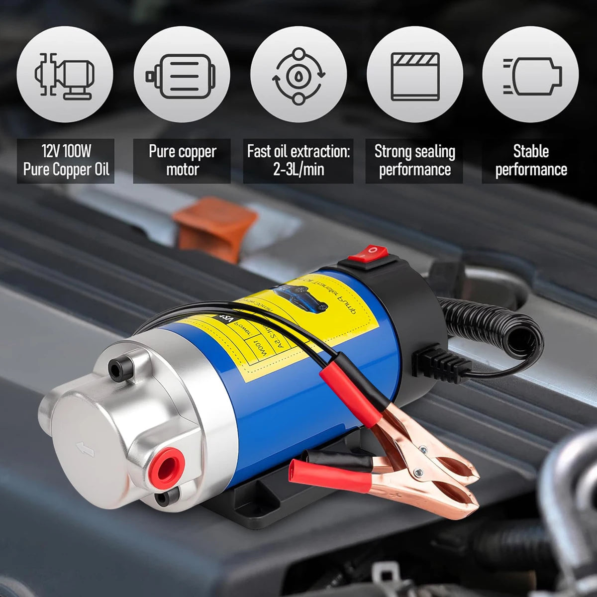 12V Electric Motor Oil & Diesel Transfer Pump