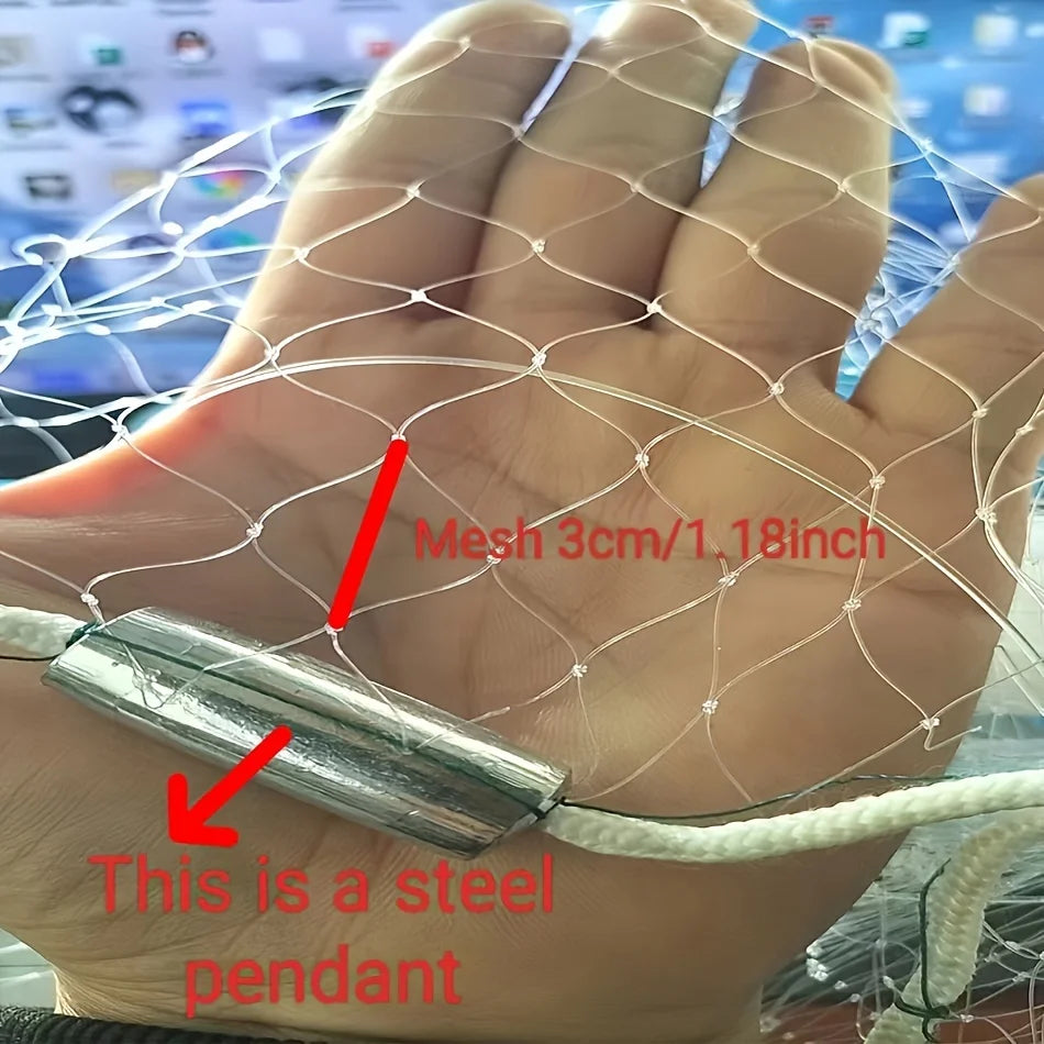 Easy-Throw Nylon Fishing Cast Net