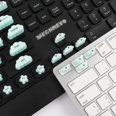 70PCS Raised Silicone Keyboard Stickers for Long Nails